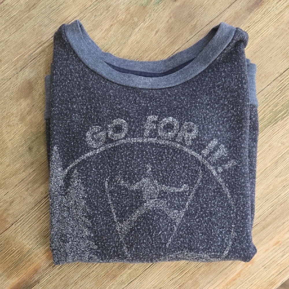 Unisex Sol Angeles Go For It Kids Long Sleeve Light Sweatshirt - Dark Gray
